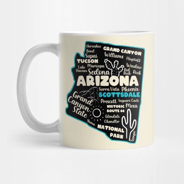 Arizona Scottsdale map arizona state usa arizona tourism Scottsdale tourism by BoogieCreates